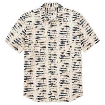 Short Sleeve Washed Feather Cloth Shirt - Lures Natural