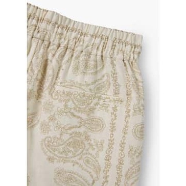 Mens Lesley Paisley Shorts In Light Ivory