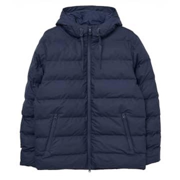 Hrom Raincoat Padded Jacket Navy