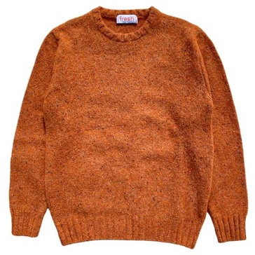 Bruce Crew Neck Wool Sweater Rust