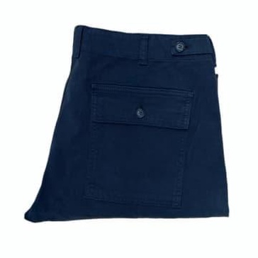 Cotton Fatigue Pants In Navy