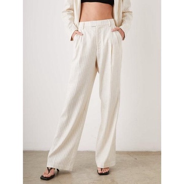 Marnie Trousers Ivory Pinstripe