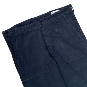 Cotton Fatigue Pants In Navy