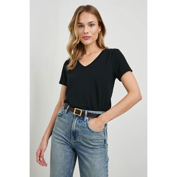 Rails Classic V-Neck Black T-Shirt