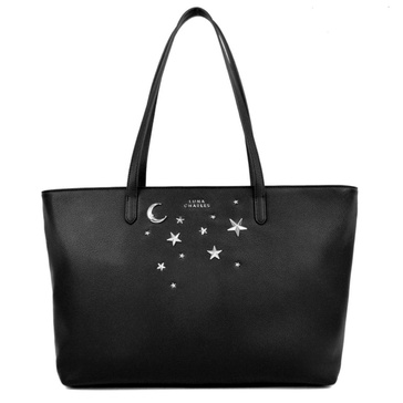 Anya Star Studded Tote Bag | Black & Silver