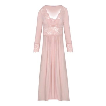 Maxi Viscose Nightgown - Rose Gold