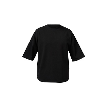 Black Cotton Oversize Top