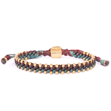 Brass & Wine Aquagreen Rope Bracelet For Women. Harrogate Connection