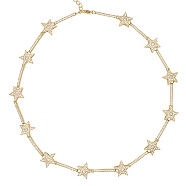 Margot Sparkling Star Choker | Gold Plated