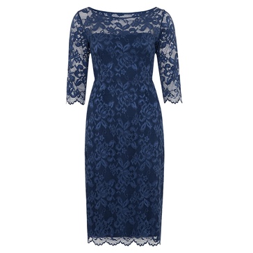 Lila Lace Dress In Navy