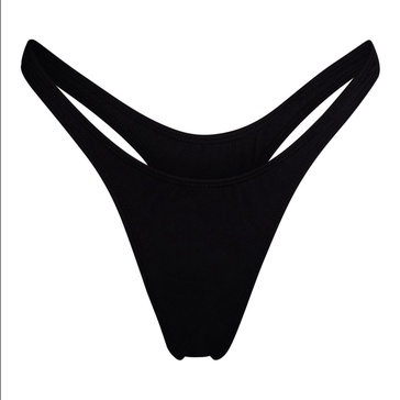 Nolita Thong Bikini Bottom - Dark Seas Black