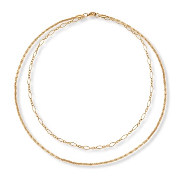 Gold Delicate Layered Chain