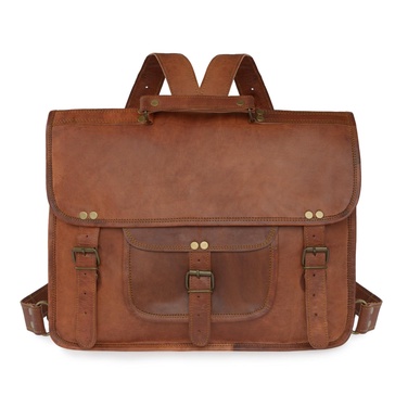 Vida Vintage Leather Backpack Satchel