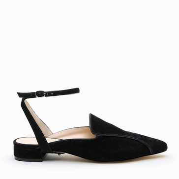 Black Suede Marilyn Pointed Loafer