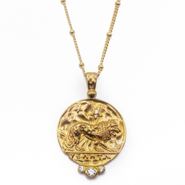 Clio Lion Necklace - Gold