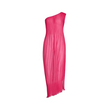 Fuchsia One Shoulder Maxi