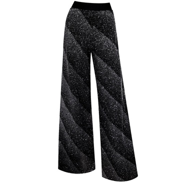 Magical Realism Black & Sliver Velvet Trousers