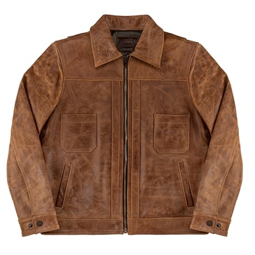 Yellowstone Work Leather Jacket - Brown