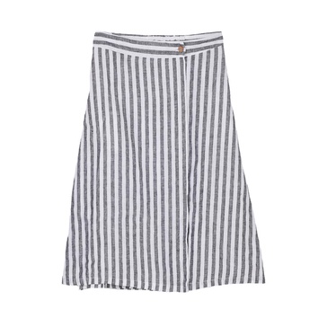 Overlap Midi Stripped Skirt