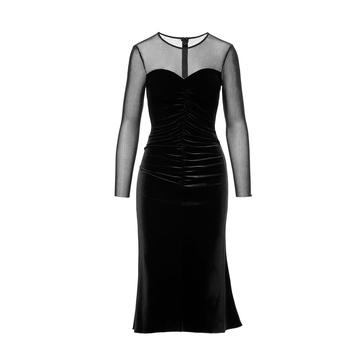 Ruched Velvet Dress