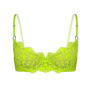 Frisson Lace Demi Bra Acid Green