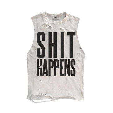 Shit Happens Thrasher Tank | White