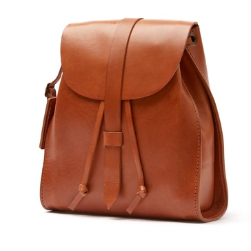 Leather Backpack Brown Tribeca Collection