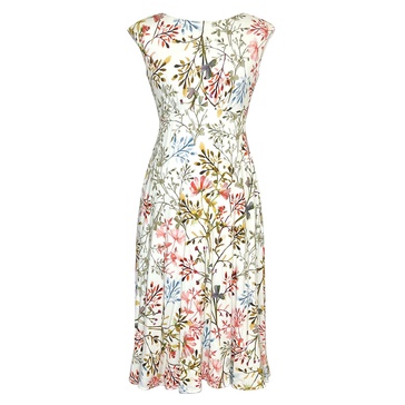 Luna Midi Dress In Watercolour Meadow