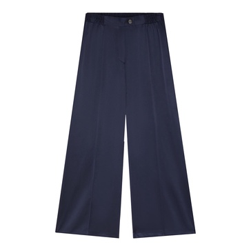 Lexi Sports Luxe Silk Trouser - Navy