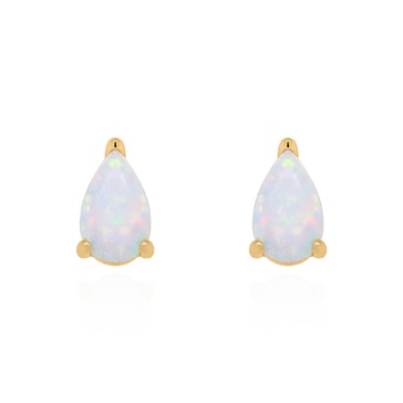 Clara Opal Stud Earrings | Gold Plated