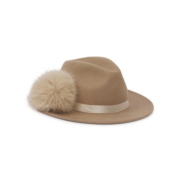 Goodwood Pom Pom Fedora Camel