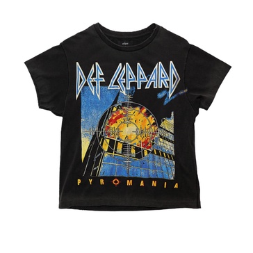 Def Leppard | Pyromania | Vintage Band T-Shirt | Worn Black