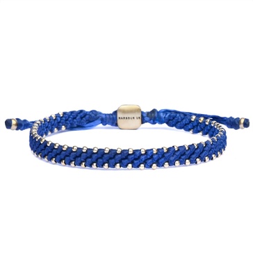 Beaded Bracelet For Men - Rope & Bronze - Urban Blue