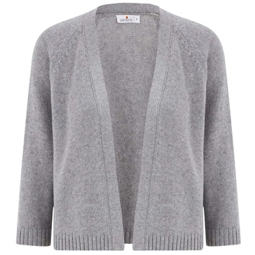 Cashmere Blend Bolero Cardigan - Grey