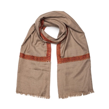 Sahara Pure Cashmere Embroidered Scarf and Shawl