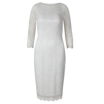 Katherine Wedding Lace Shift Dress In Ivory