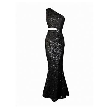 Tienna Gown - Sequinned Black