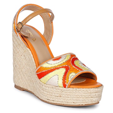 Marcilia Multi Orange - Platform Wedges