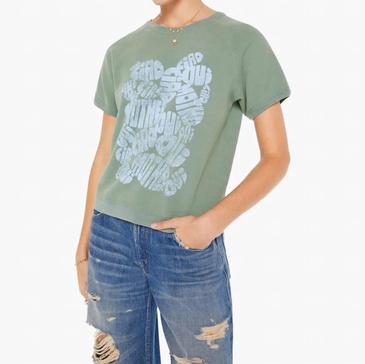 short sleeve concert tee top in oui ciao