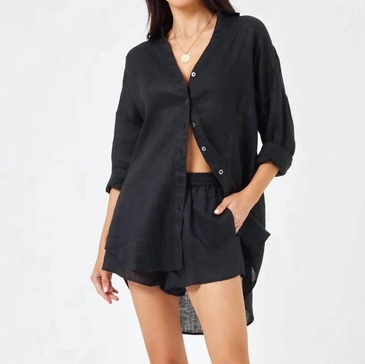 rio tunic top in black