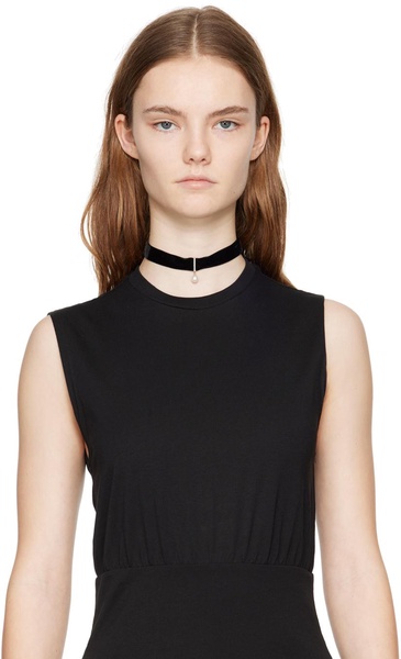 Black Velvet Pearl Choker