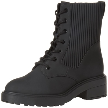 Amazon Essentials Women's Rubberized Combat Boot with Chunky Outsole