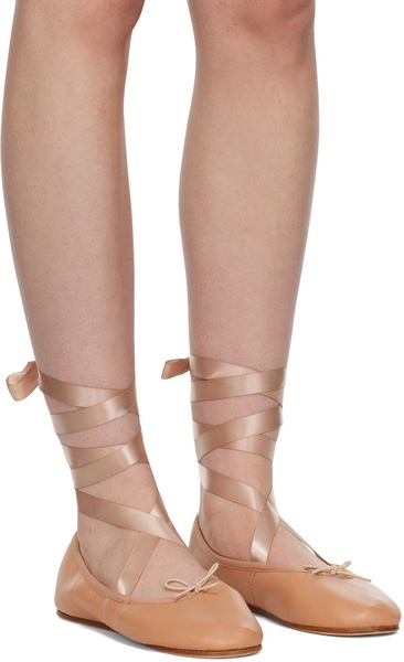 Tan Sophia Ballerina Flats