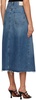 Blue Raian Splice Rework Denim Midi Skirt