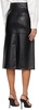 Black Rimini Faux-Leather Midi Skirt