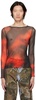 SSENSE Exclusive Orange & Black Lava Long Sleeve T-Shirt