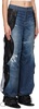 Blue & Black Trompe L'œil Layered Tying Jeans