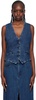 Navy Priya Denim Vest