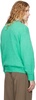 Green Brushed Wool Cashmere Silk Sweater