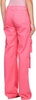 Pink Cinch Strap Cargo Pants